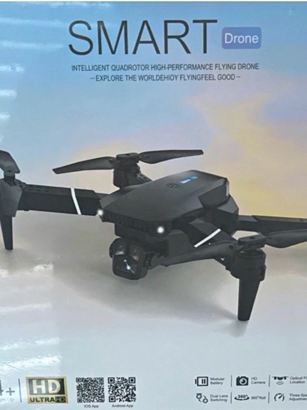 Smart Drone P31 Foldable Quadcopter HD Dual Camera Optical Flow Light - New